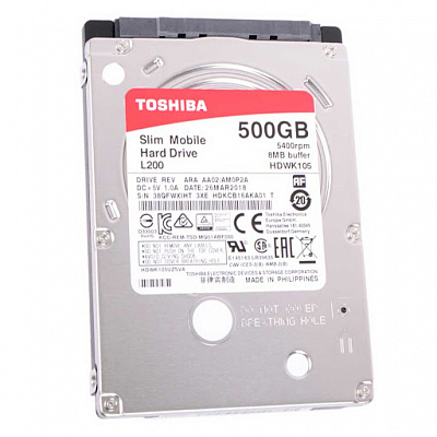 Жесткий диск для ноутбука TOSHIBA HDWK105UZSVA 500Гб (Новый) – фото