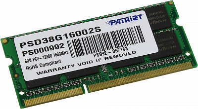 Оперативная память SO-DIMM PATRIOT PSD38G16002S DDR3 8Гб (Новая) – фото